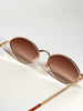 Jimmy Choo Oval Gold Frame Sunglasses