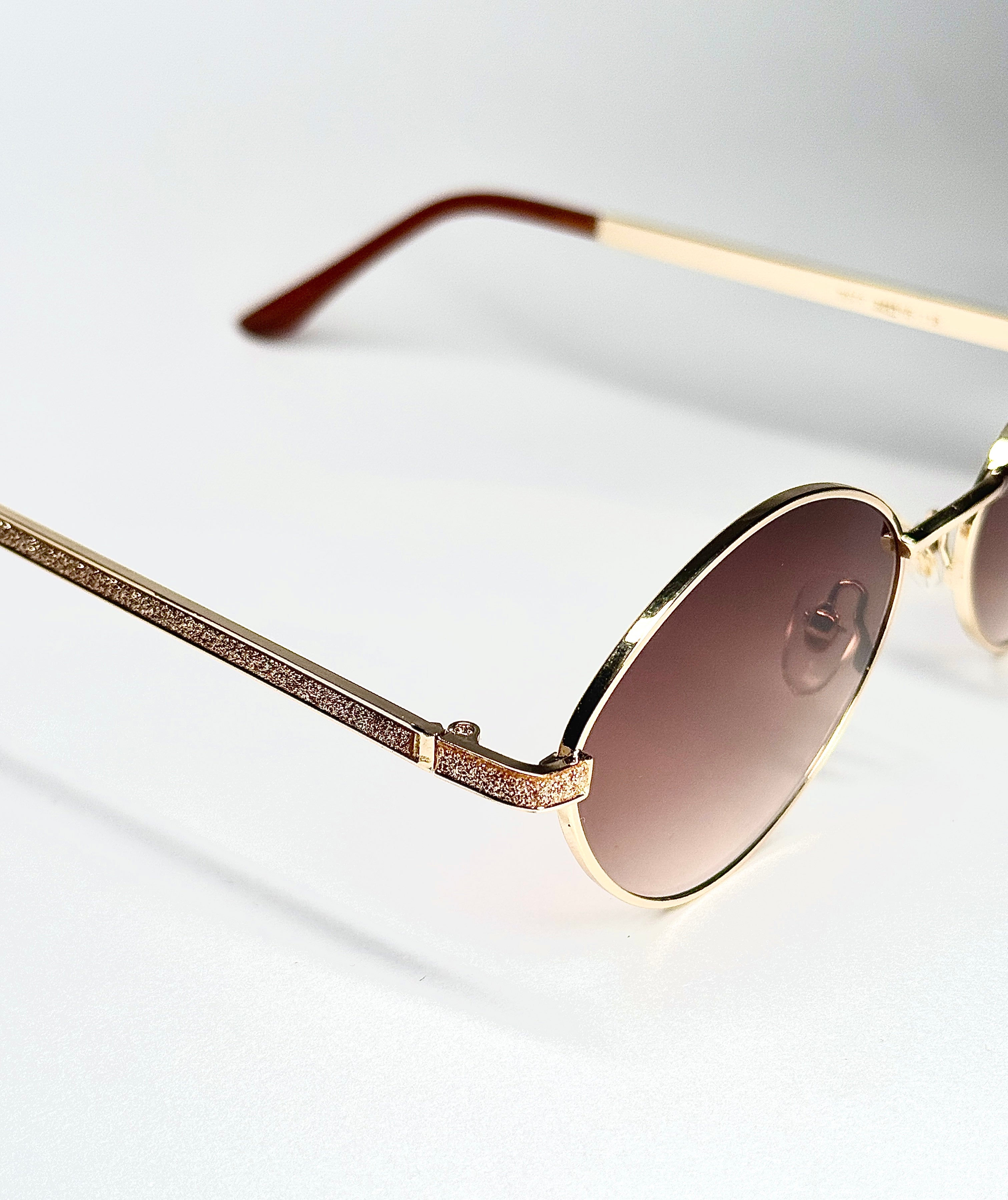 Jimmy Choo Oval Gold Frame Sunglasses