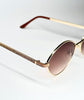 Jimmy Choo Oval Gold Frame Sunglasses
