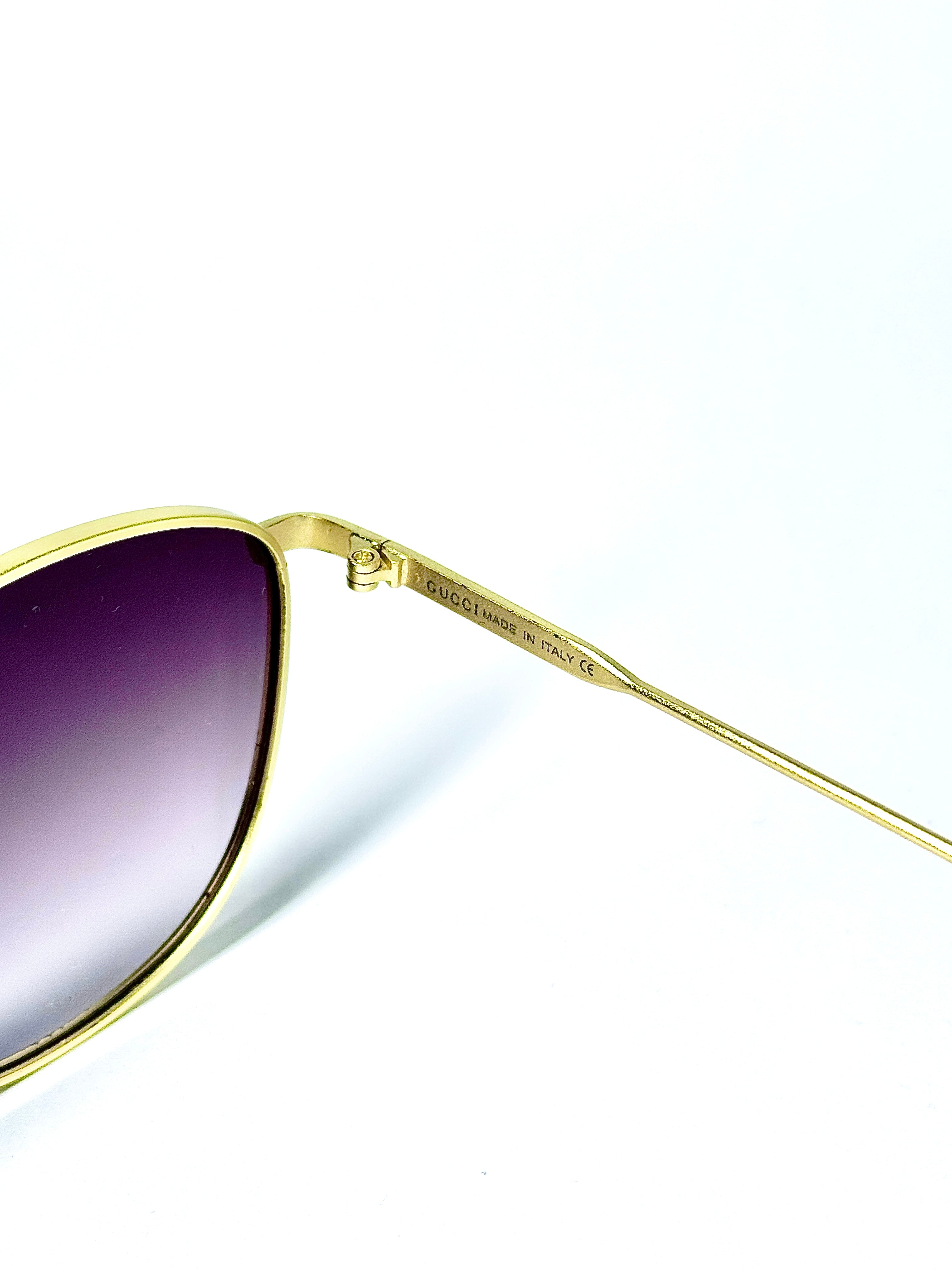 Gucci Square Gold Frame Sunglasses