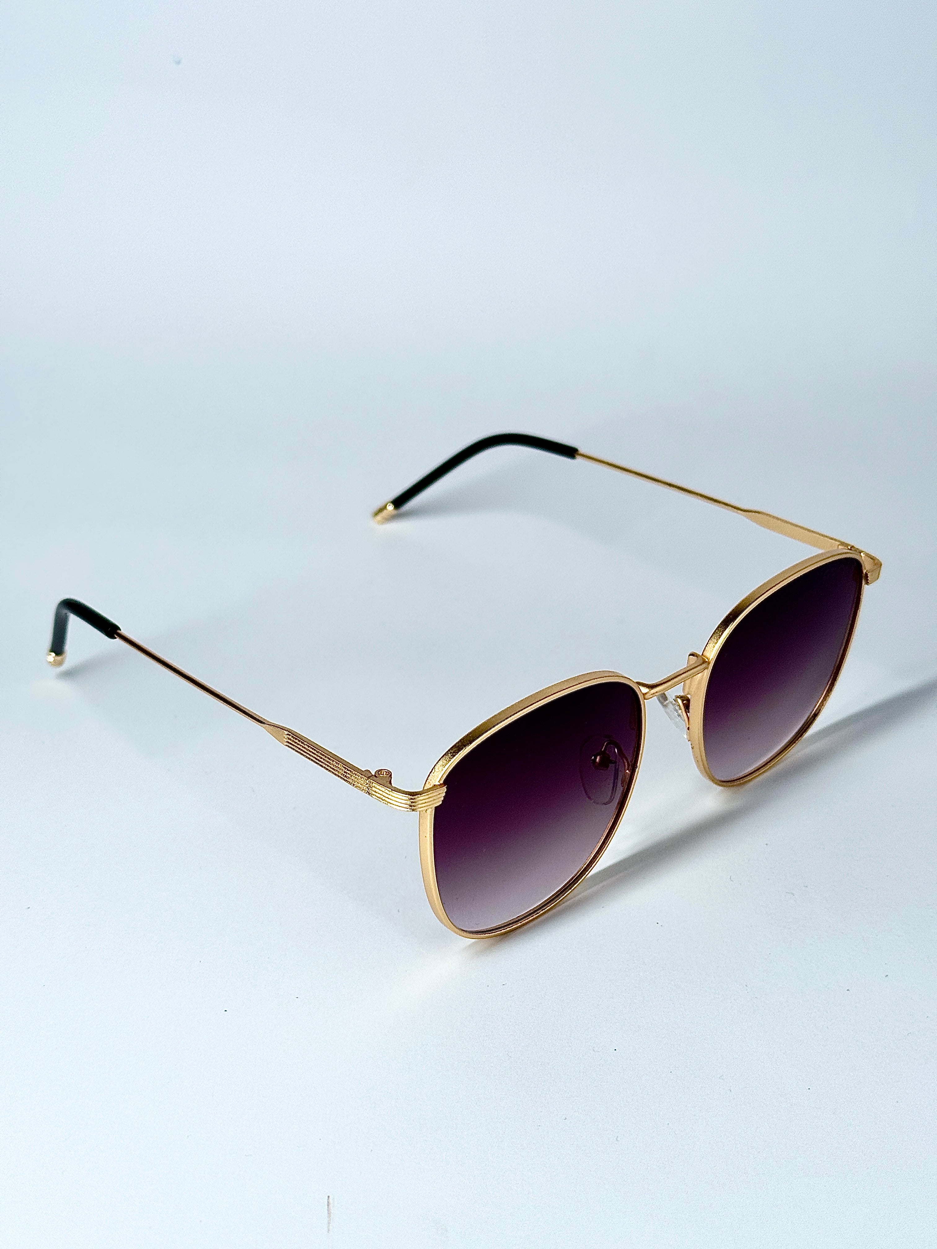 Gucci Square Gold Frame Sunglasses