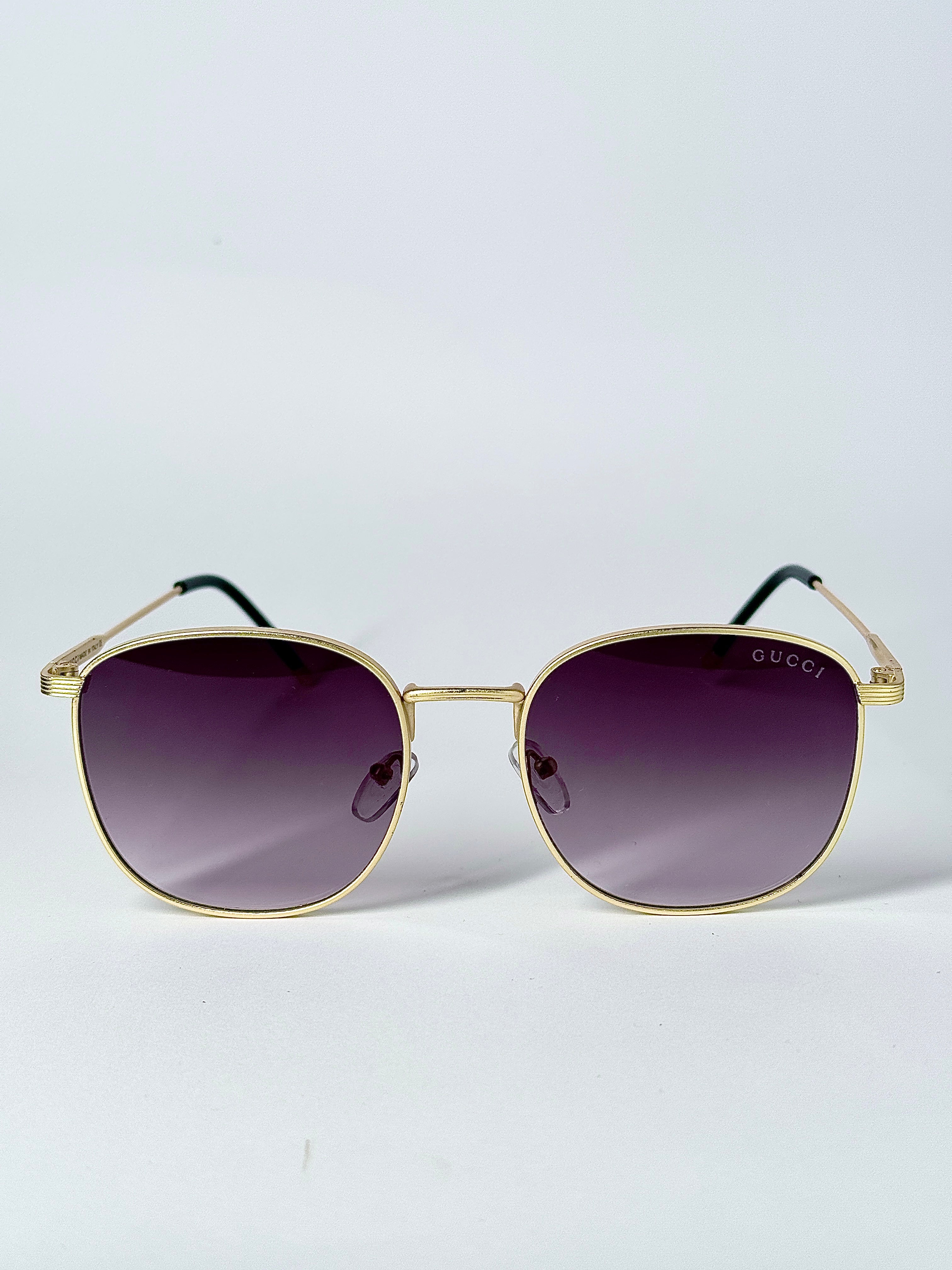 Gucci Square Gold Frame Sunglasses