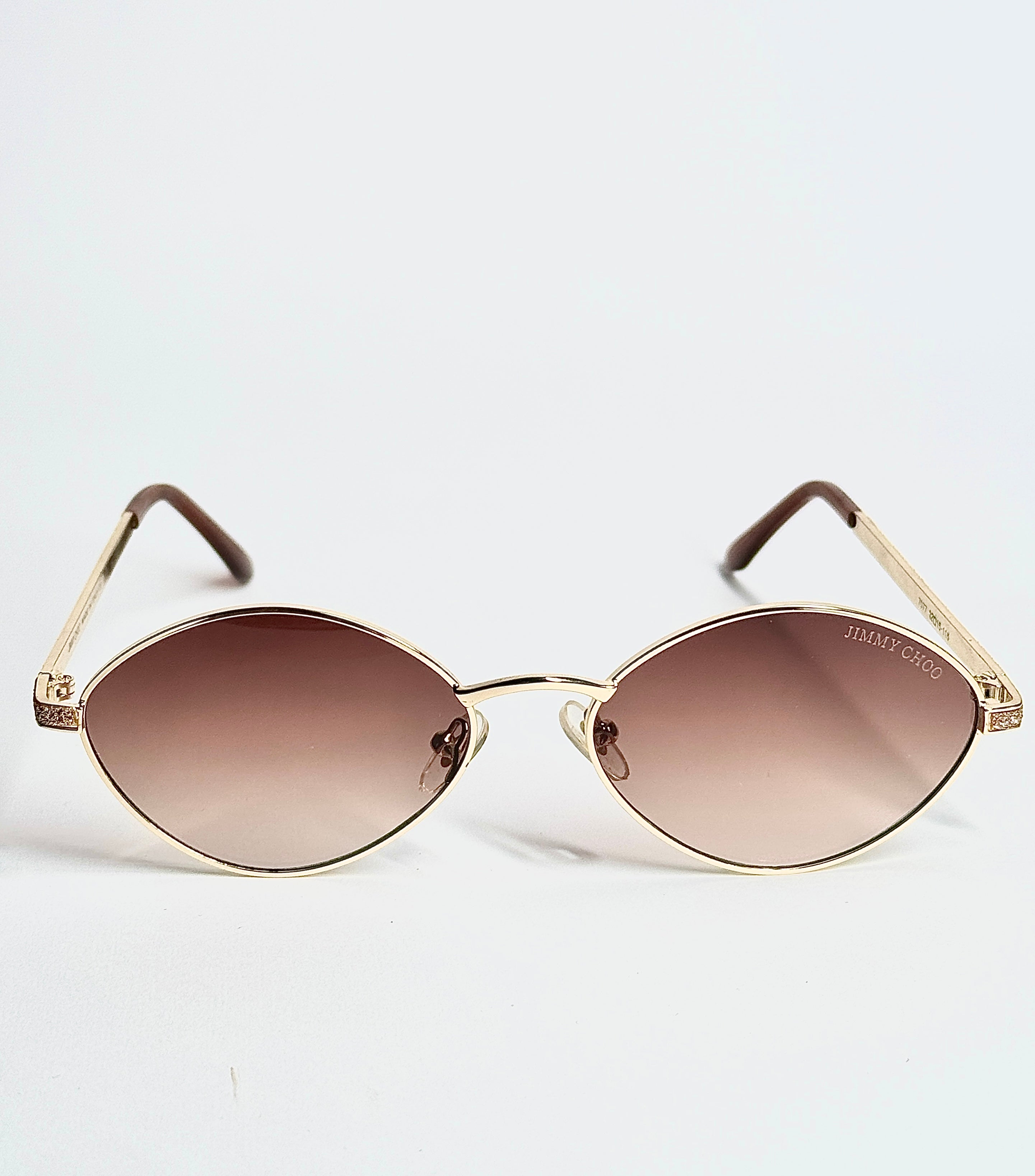 Jimmy Choo Oval Gold Frame Sunglasses
