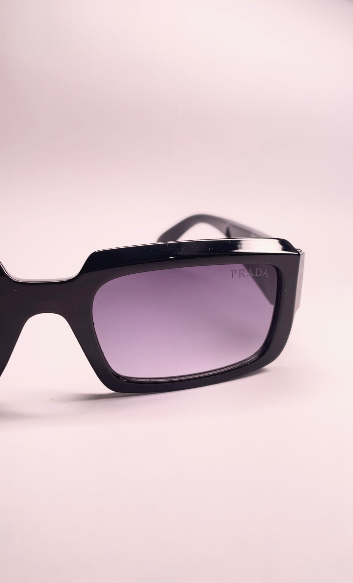 Prada Black Rectangular Sunglasses